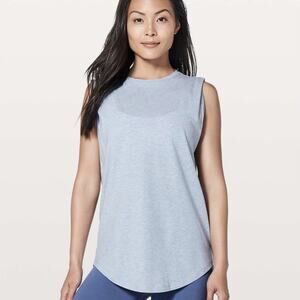 Lululemon Brunswick Muscle Tank Heathered Berry Mist Purple Plus Size 16 Cotton